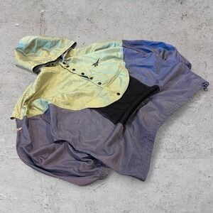 Mens vintage 90s reebok Lightweight green and purple windbreaker jacket